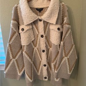 Cardigan/Shacket David & Dani Neutral Colors